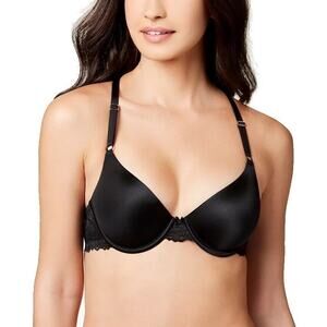 INC Int Concepts Women Black Smooth & Lace Racerback Underwire Demi Bra Size 36C